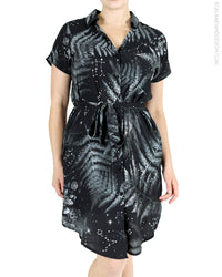 Cosmic Fern Zodiac Button Up Dress