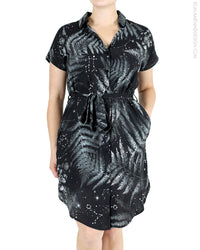 Cosmic Fern Zodiac Button Up Dress