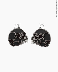 Faux Stained Glass Skull Earrings