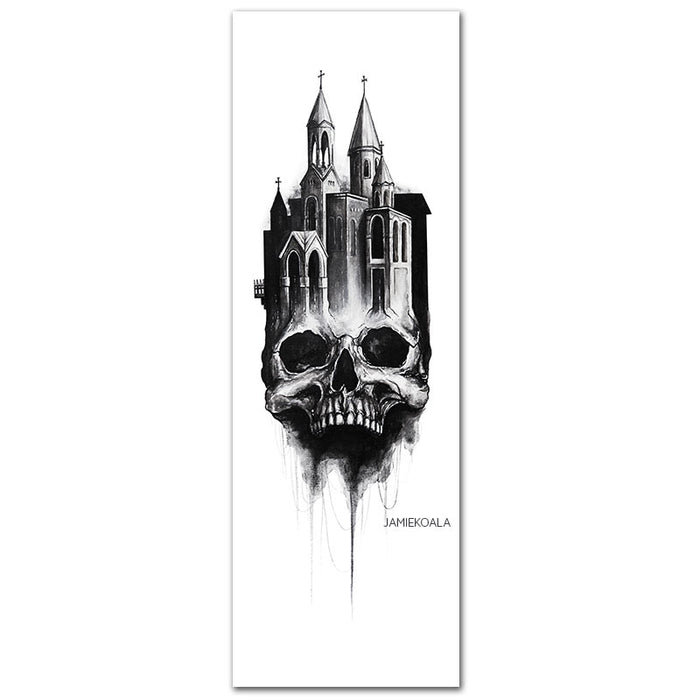 Skull Castle Print 12x36