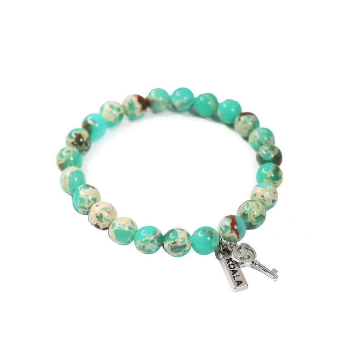 Green Jasper Stone Key Bracelet