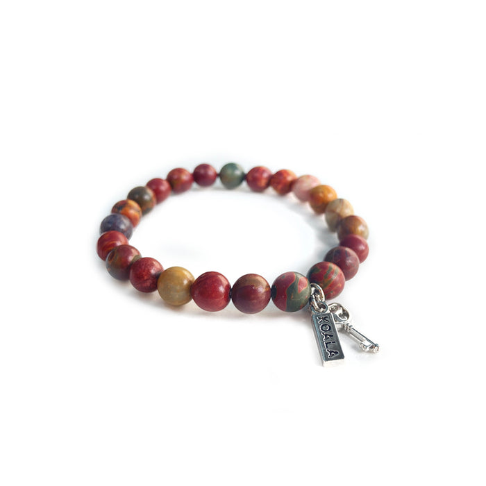 Red Turquoise Stone Key Bracelet