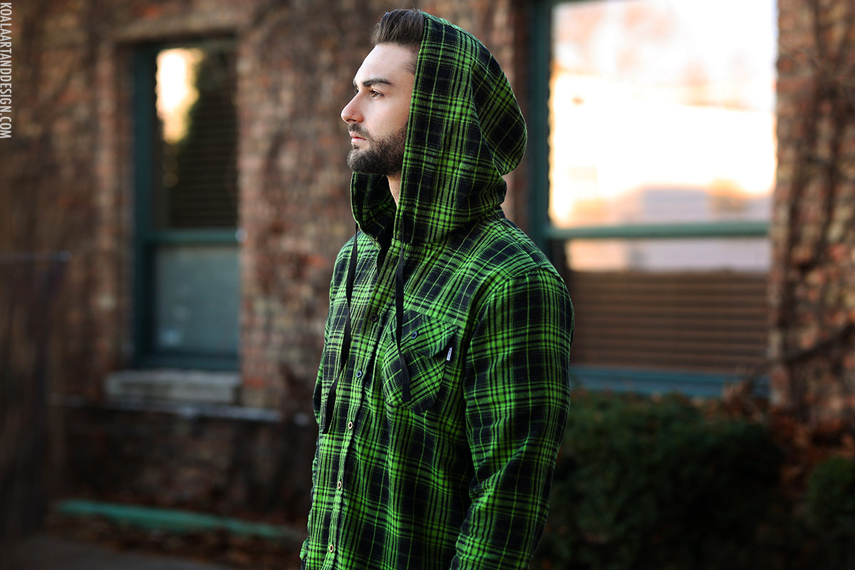 Green checkered 2024 hoodie